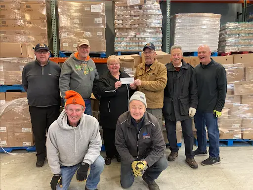 Here to Serve Those Who Served - Our Purpose Newfoundland and Labrador Division Members supporting the Gander Food Cupboard - 2024<br />